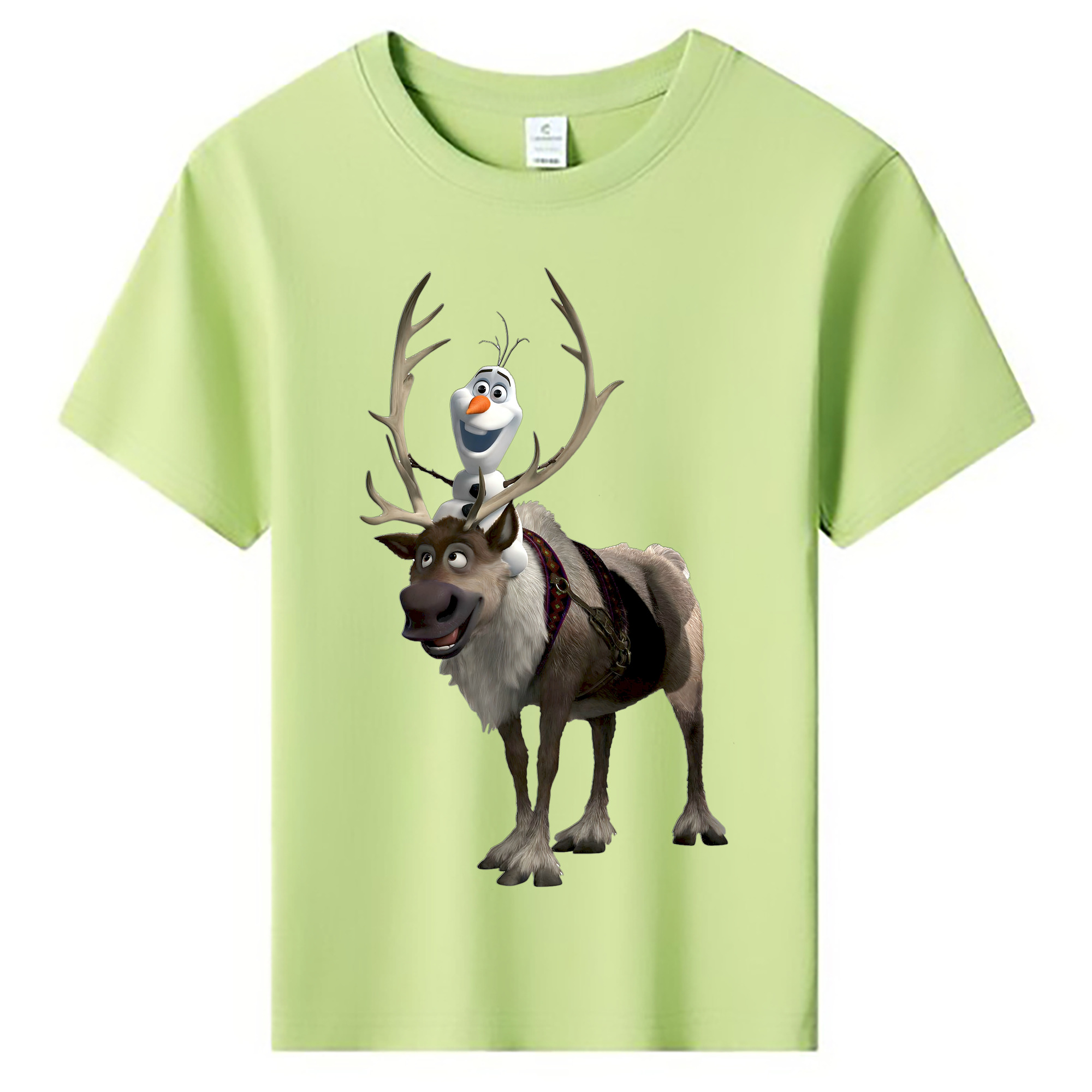 （画像用） アナと雪の女王 アンナ エルサ Frozen Anna Elsa 綿100％キッズTシャツ（フロントプリント）